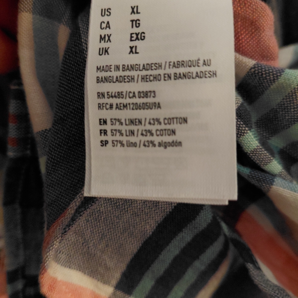 American Eagle Outfitters Multicolor Plaid Shirt - Picture 4 of 4